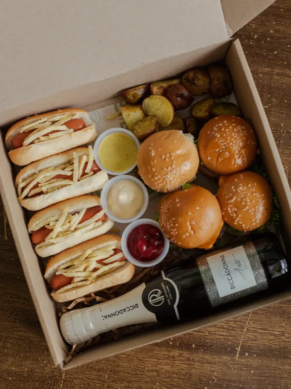 burguer box con espumante Burguer Box